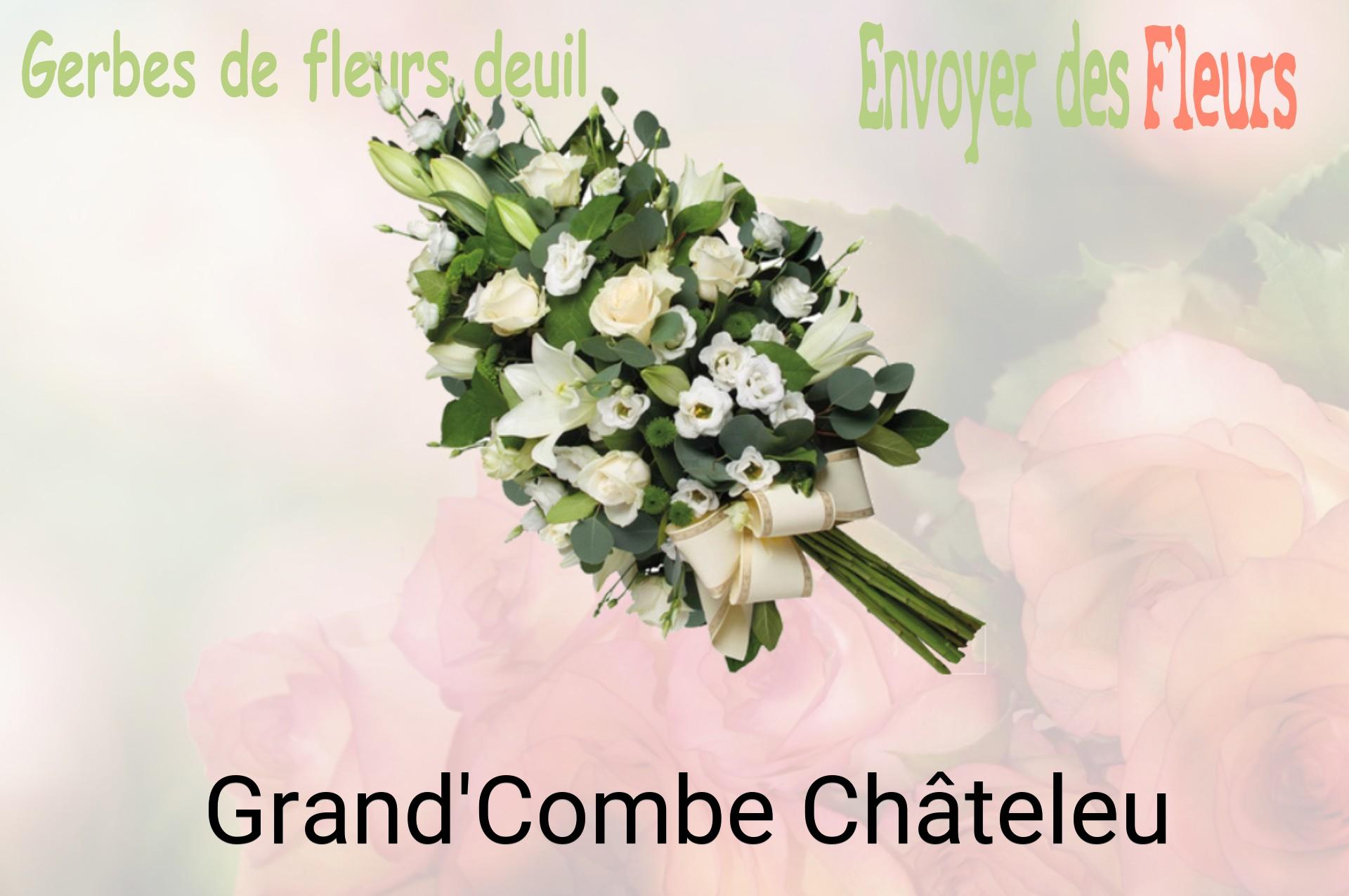 Gerbe de fleurs de deuil livrée à Grand'Combe-Châteleu
